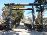 柳沢神社の鳥居と竹林橋跡