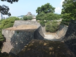 東竹の丸から見た竹の丸五階櫓跡