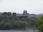 肱川越しに大洲城を望む